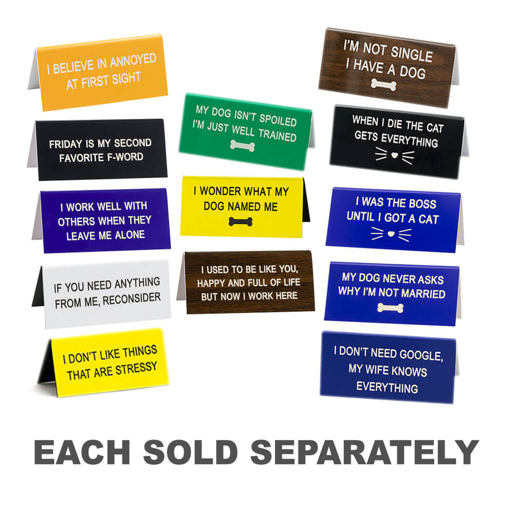 Dites quel signe de bureau petit