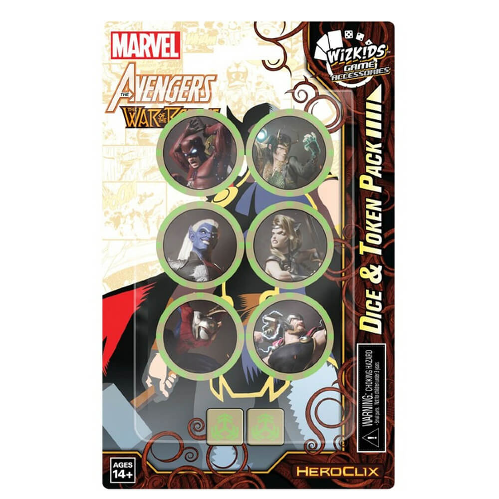 Marvel Heroclix Avengers War of the Realms Dice & Token Pack