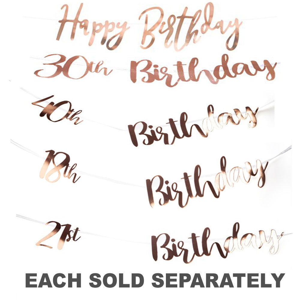 Bantin de lettre en or rose