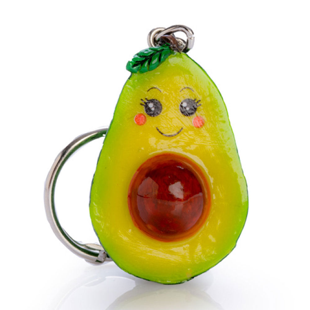 Porte-clés à avocat peint à la main Guacamoleez à la main