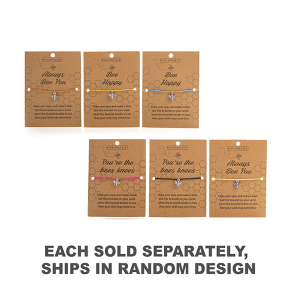 Bracelet de souhait de charme d'abeille