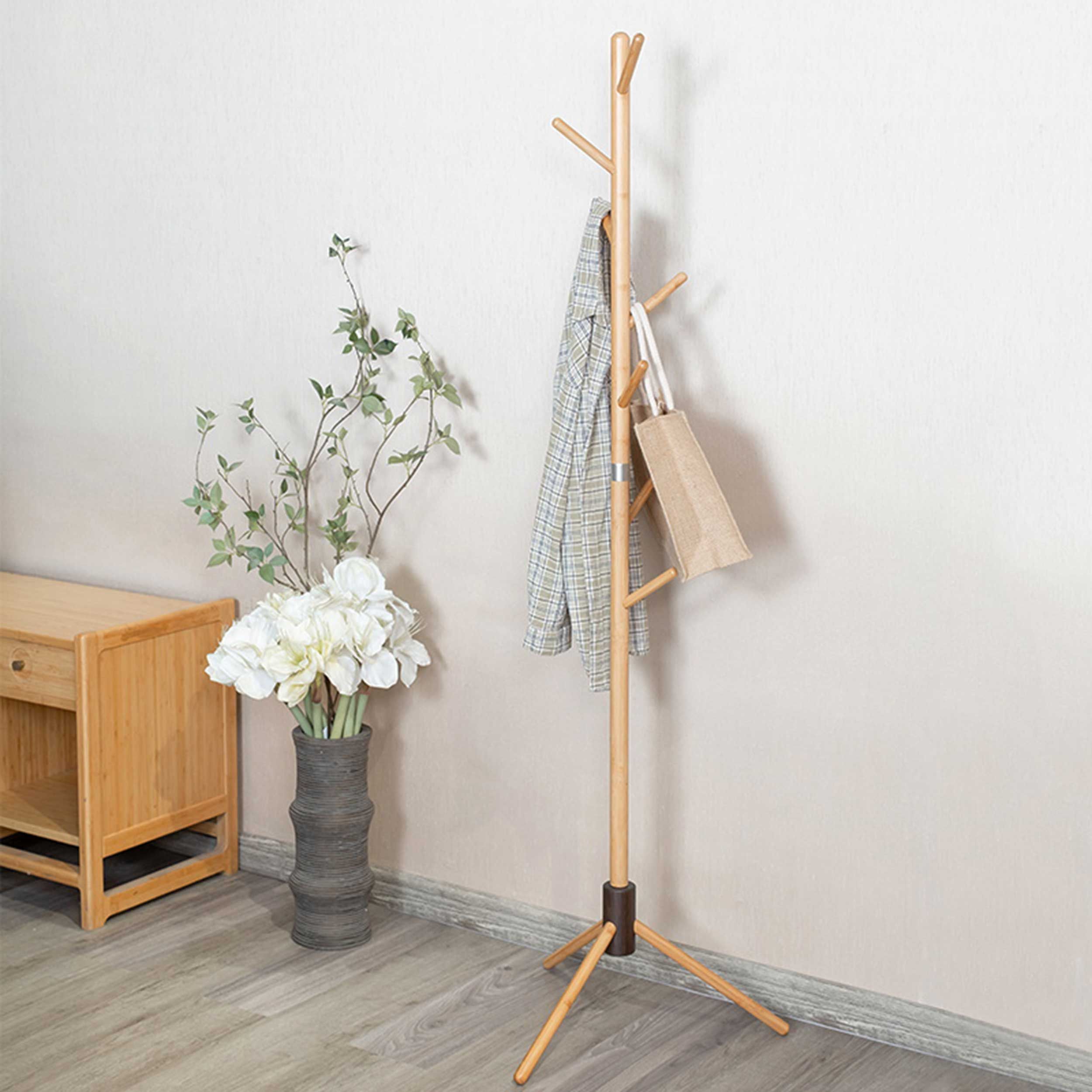 Porte-manteaux Kool - 59x173cm - bois de bambou