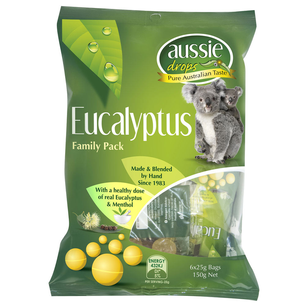 Aussie Drops Eucalyptus Sharepack (6 sacs x 25g)