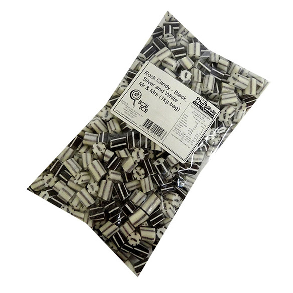 Mr & Mme Rock Candy 1kg (noir / argent / blanc)