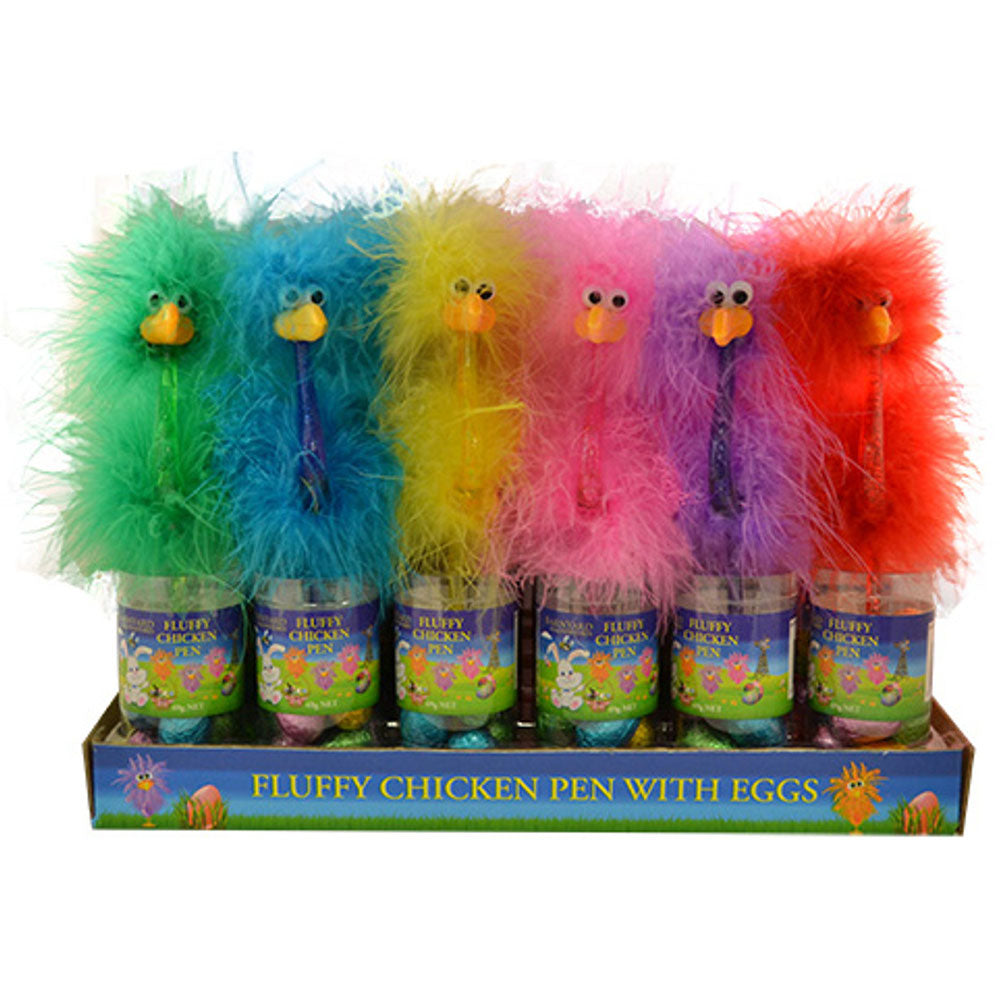 Stylo poulet moelleux avec des œufs de Pâques