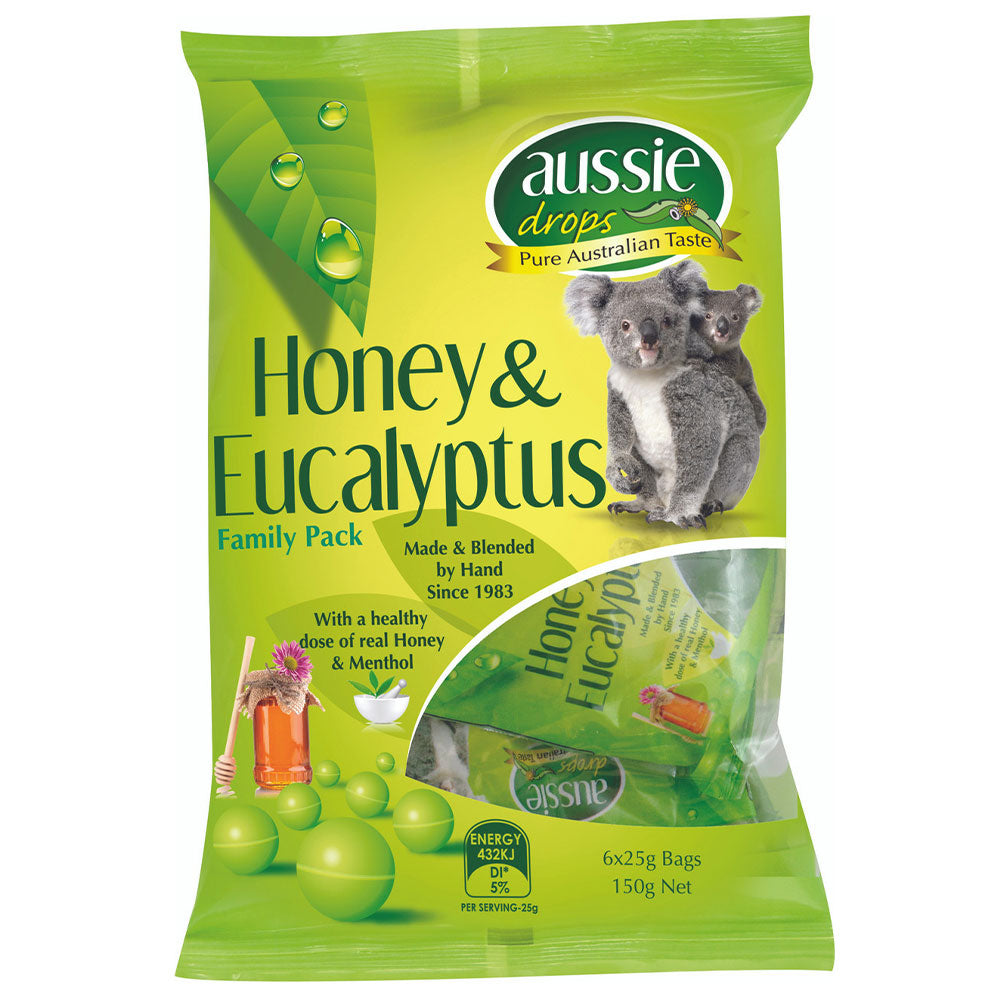 Aussie Drops Honey and Eucalyptus Sharepack (6 x 25 g)