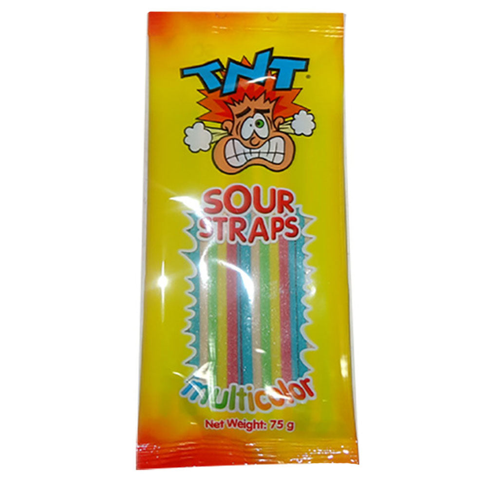Les sangles Sour TNT pendent vendent des packs multicolores (24 x 75g)