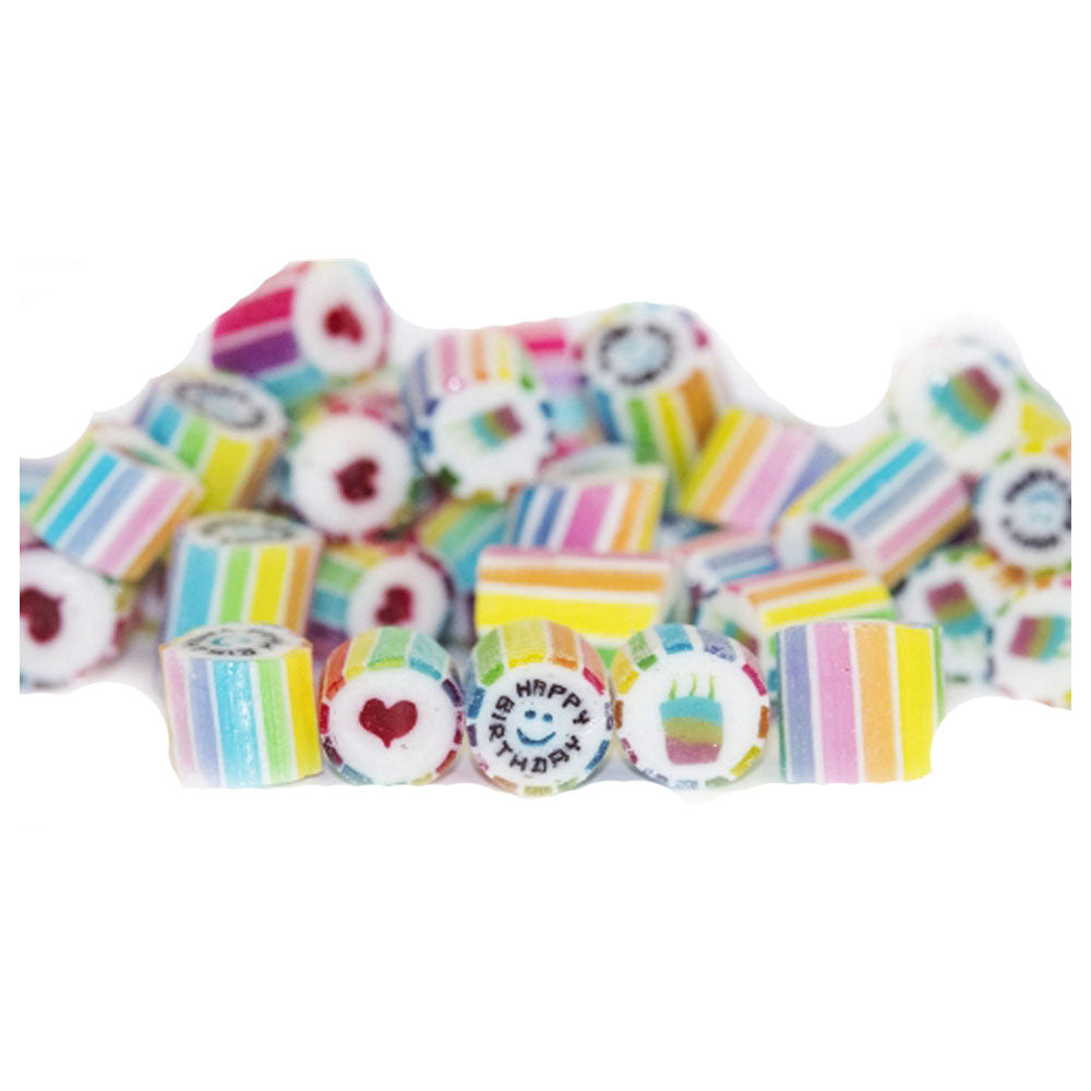 Arc-en-ciel "joyeux anniversaire" Candy rock 1kg