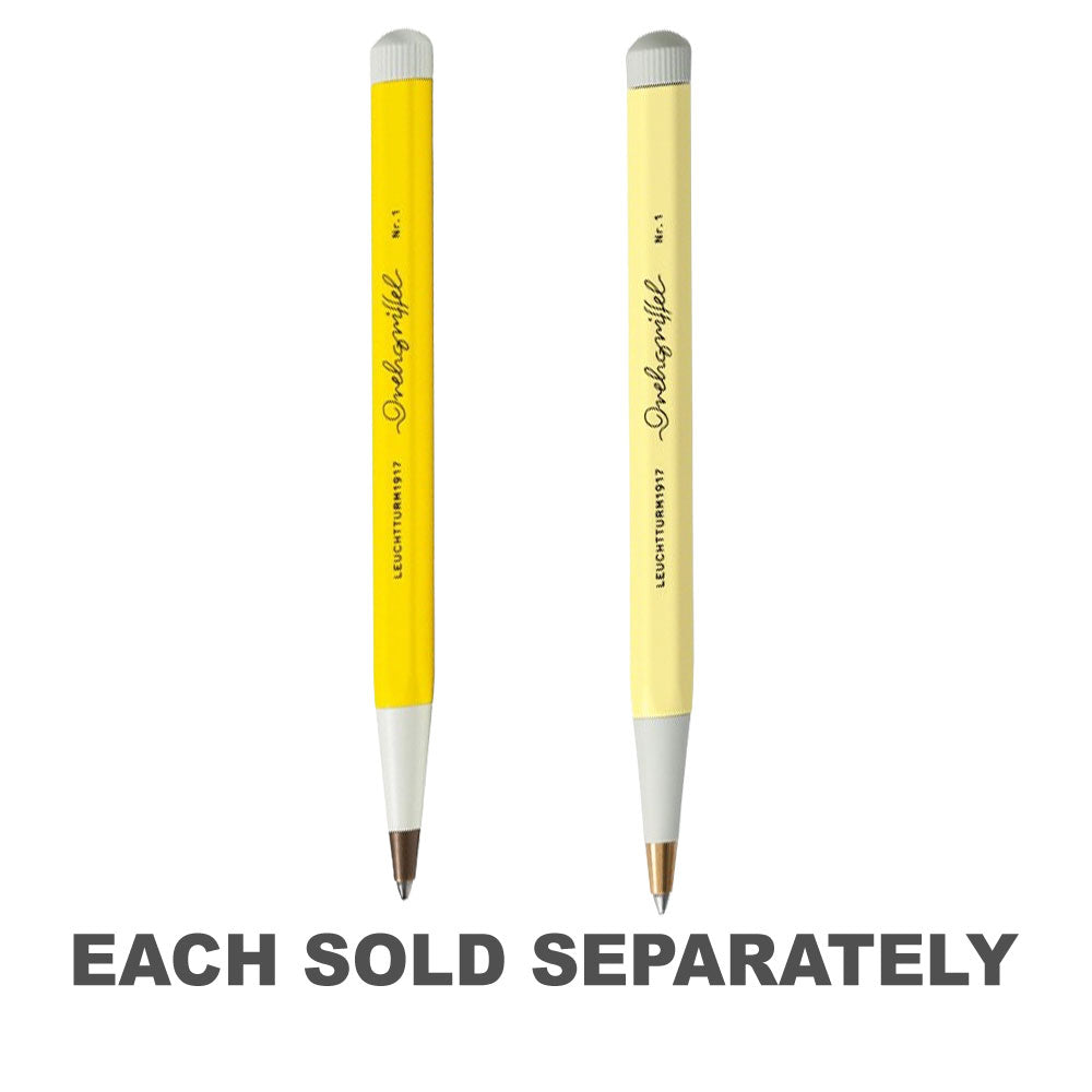 Drehgriffel R. Pen à torsion médiane à encre bleue (jaune)