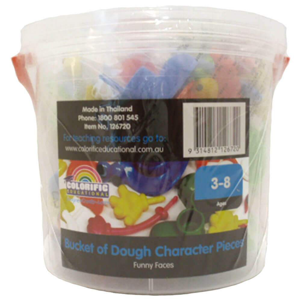 Personnage de pâte à seau colorique jouet des visages drôles