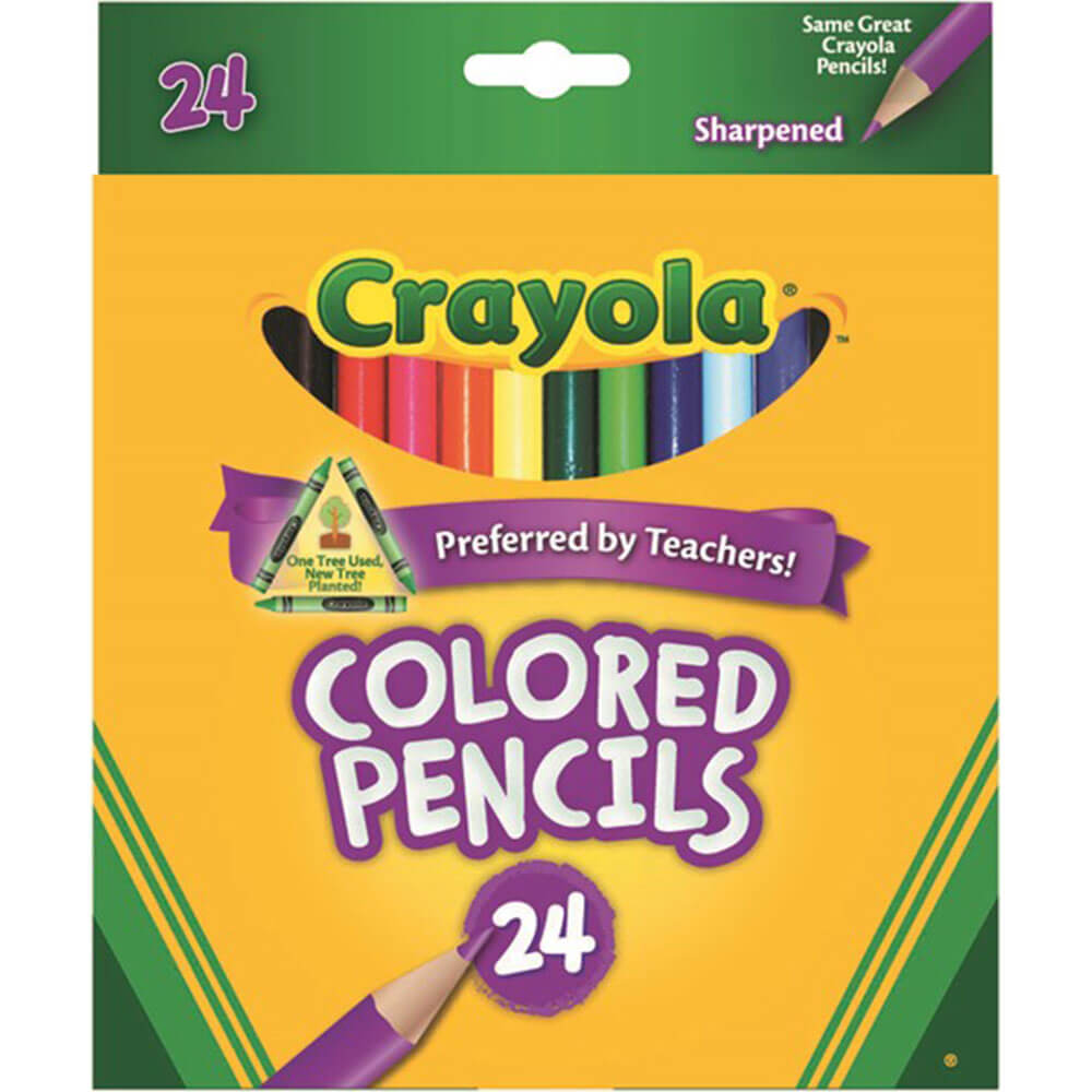 Crayola 24 crayons de couleur pleine grandeur