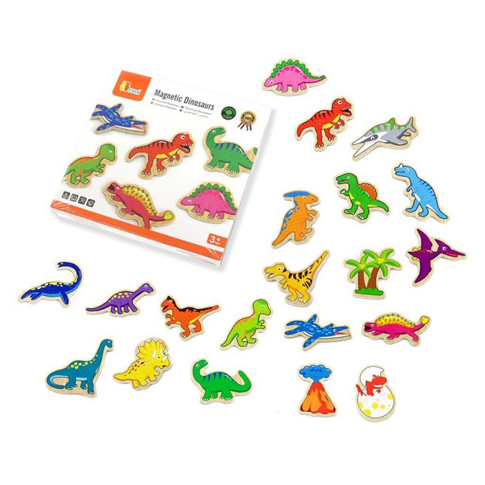 Viga Dinosaures en bois magnétique 20pcs