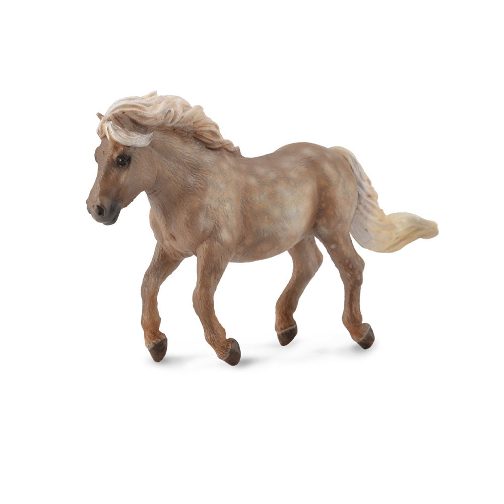 Figure de poney Silver Silver Collecta Shetland (Medium)
