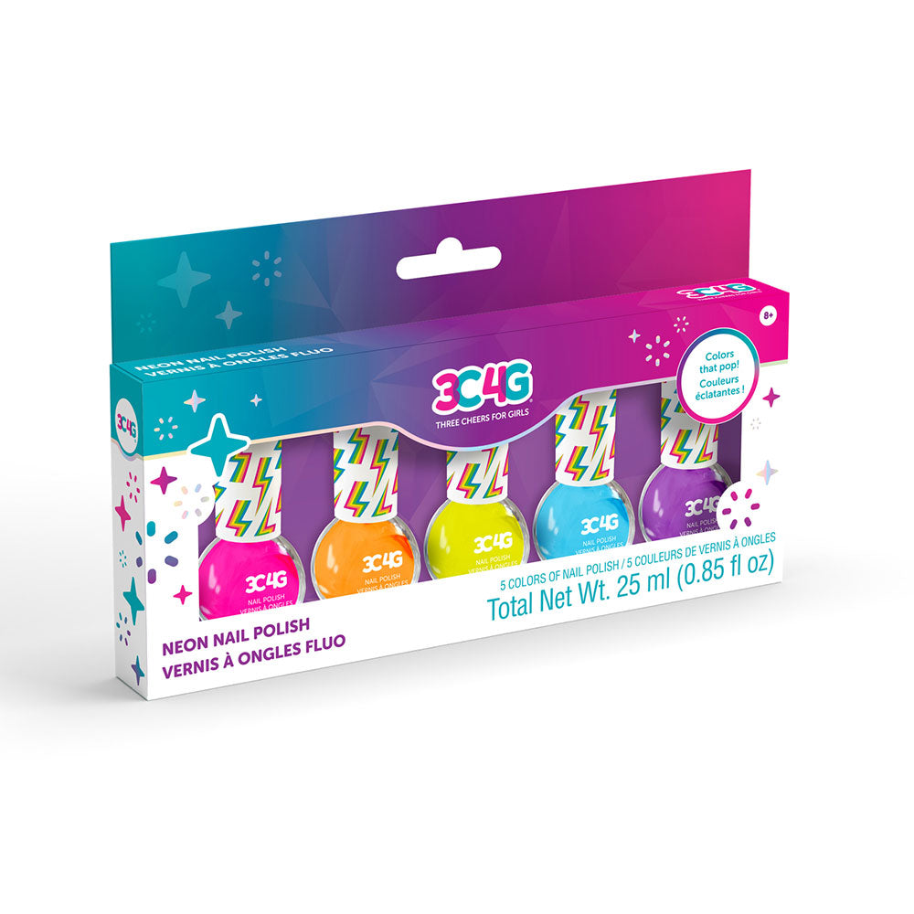 Vernis à ongles néon 3C4G (pack de 5)