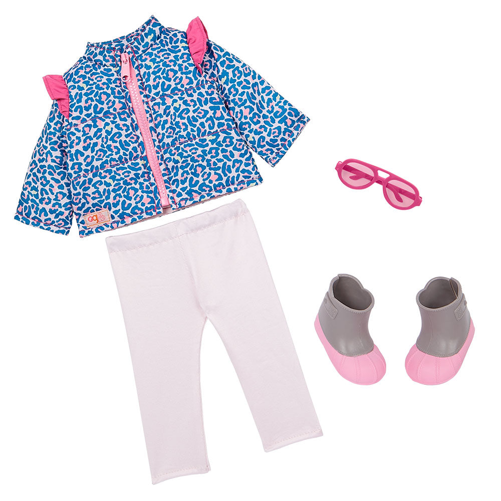 Notre belle tenue de poupée léopard