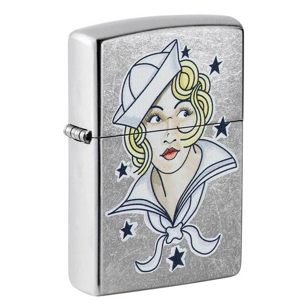 Briquet de tatouage de girl de marin zippo plus léger