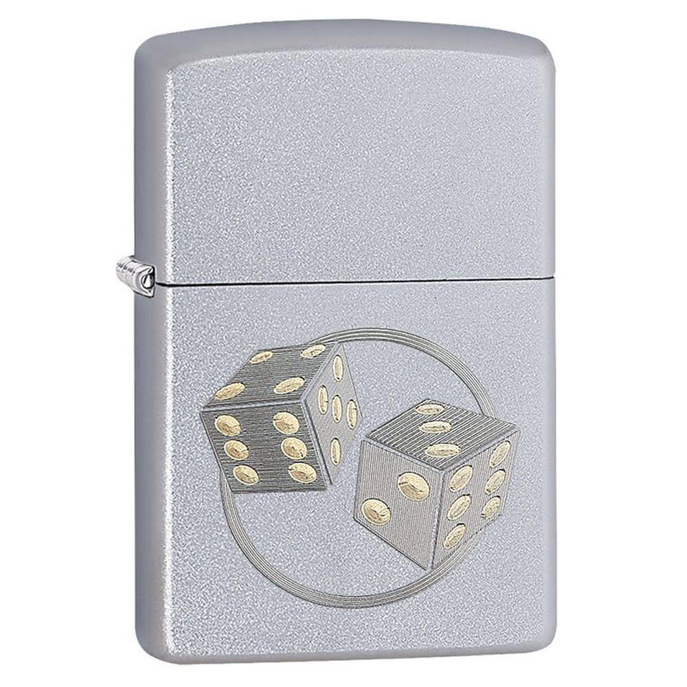 Briquet de finition chromée de satin zippo plus léger