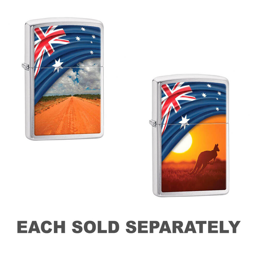 Drapeau zippo et briquet paysage