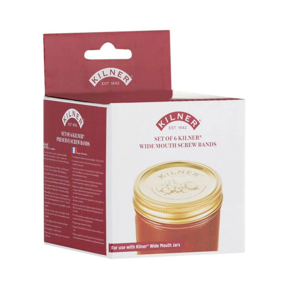 Bandes de bocal de réserve de bouche à large kilner (6pcs)