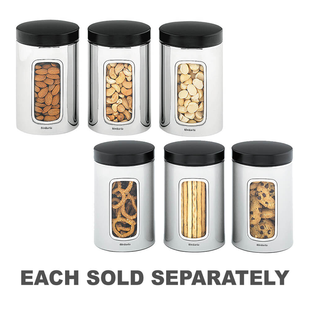 STORAGE CANISTER W / Window Set de 3 (1,4L)