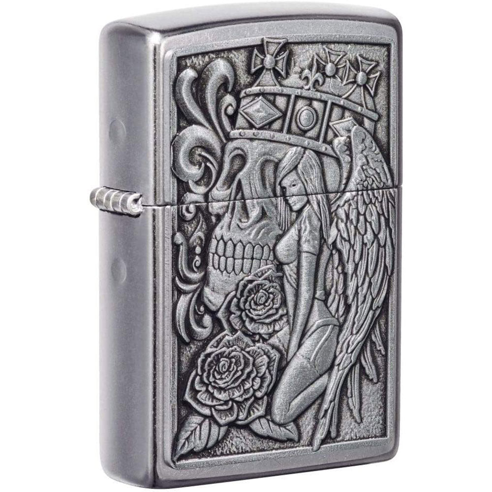 Briquet du crâne et de l'Emblème de Zippo et Angel