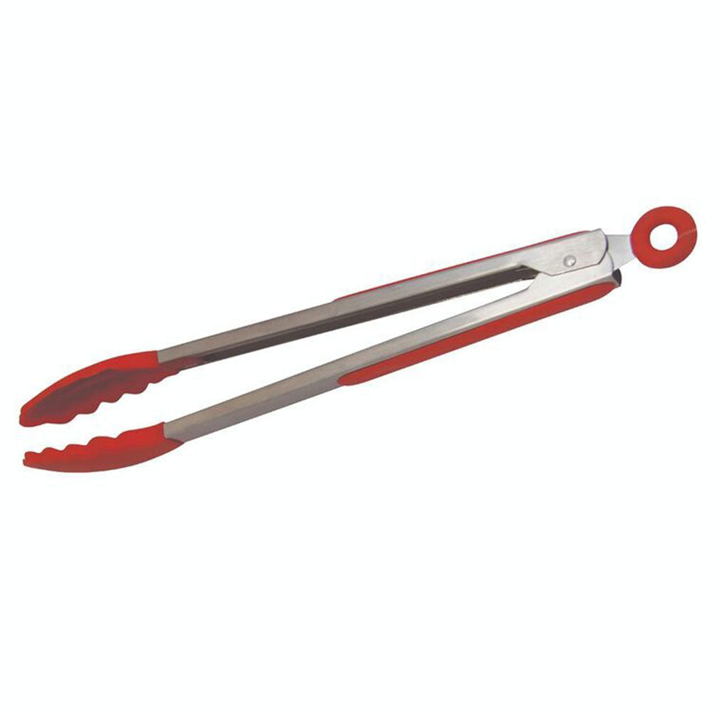 Pinces en silicone Avanti avec poignée en acier inoxydable 30 cm (rouge)