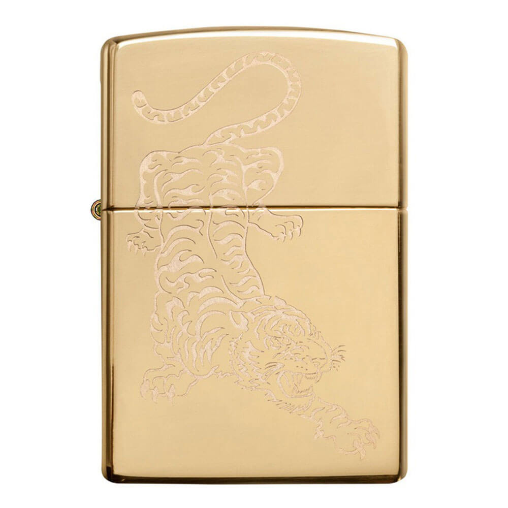 Tiger Tiger en laiton polonais High Zippo