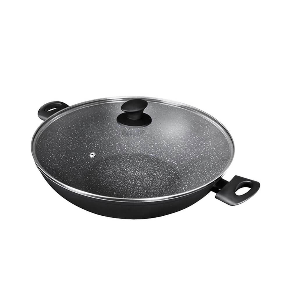 Pyrolux pyrostone wok avec couvercle 36 cm