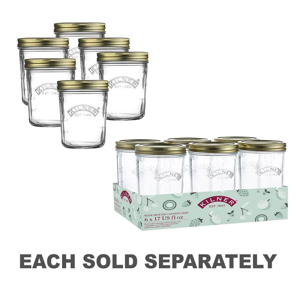 Kilner Wide Mouth Preserve Pot Set (6pcs)