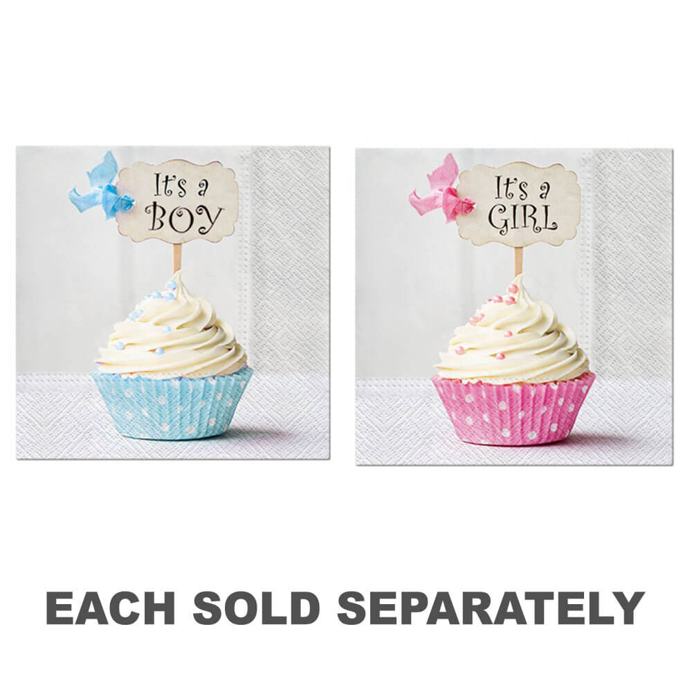 Paw Cupcake Lunch Napkin 33 cm (20pk)