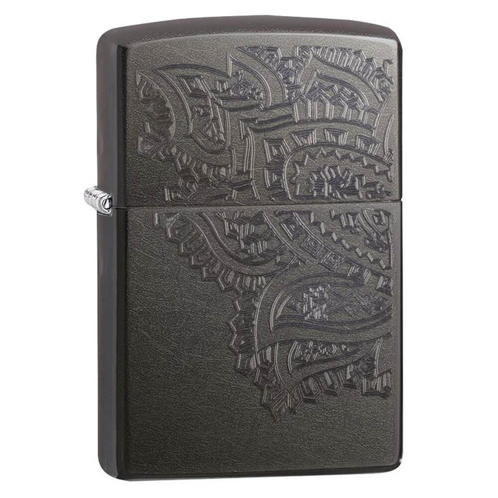Briquet de conception de crépuscule gris zippo