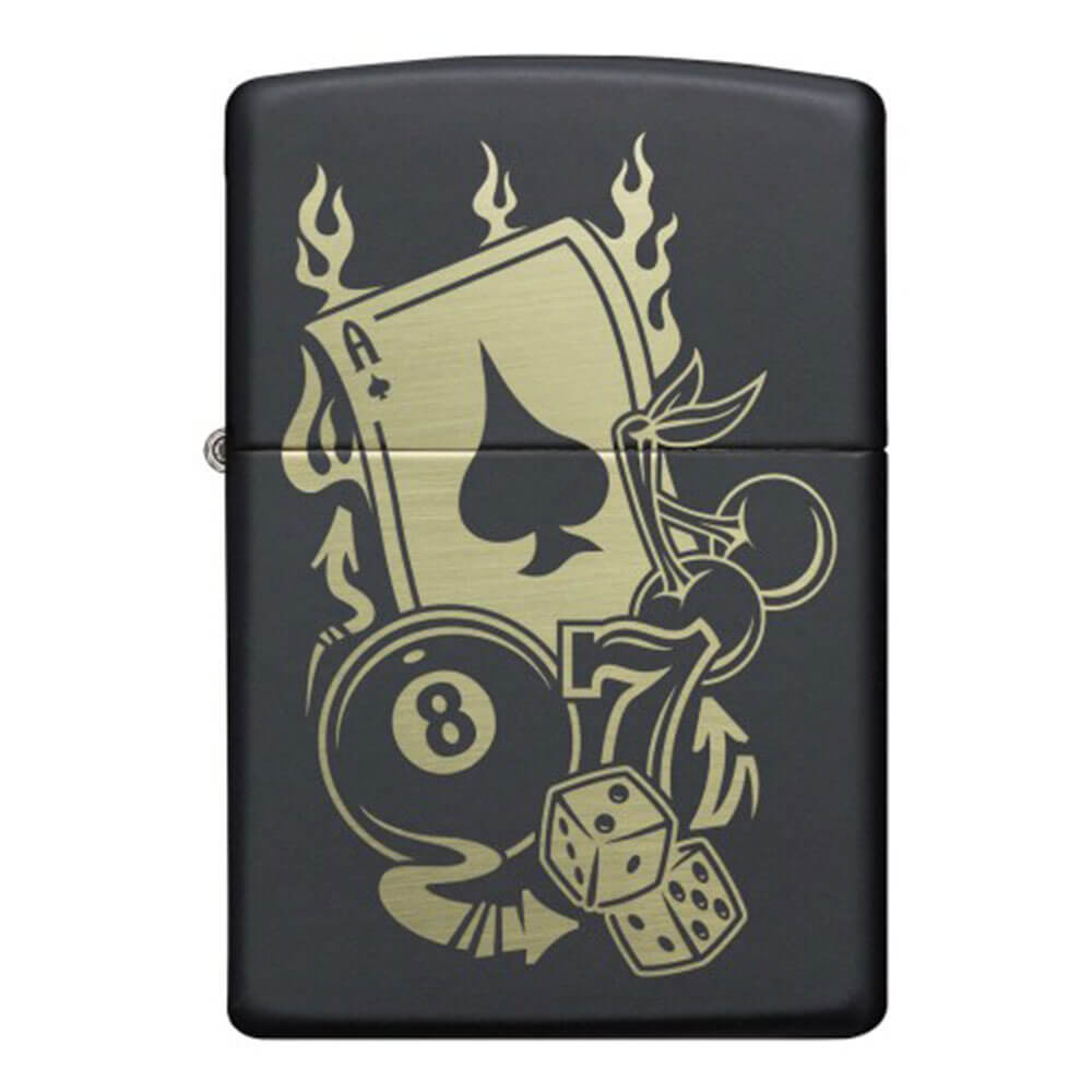 Briquet mat de casino zippo