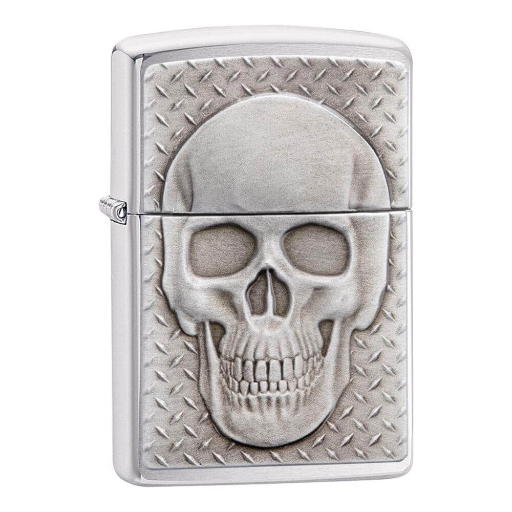 Skull Zippo avec un briquet surprise du cerveau