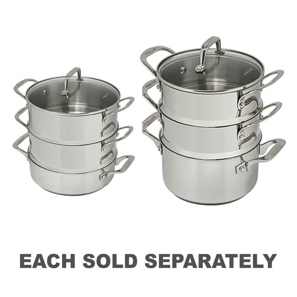 Ensemble pyrolux pyrosteel à 3 niveaux de vapeur