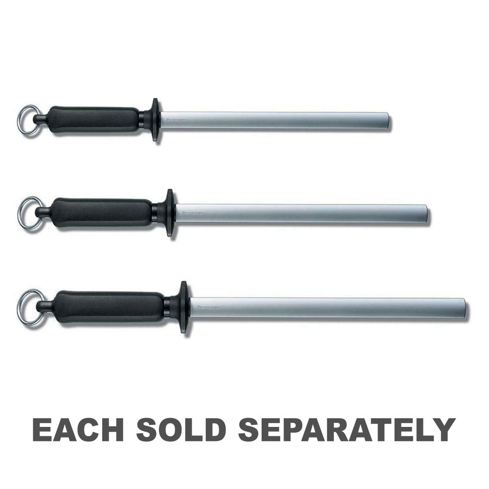 Acier d'aiguisation ovale enduit de diamant (noir)