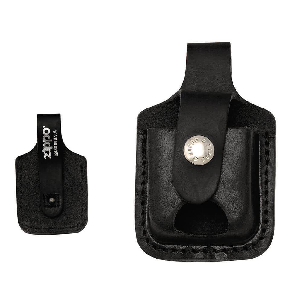 Pouche en cuir Zippo avec boucle large et pouce