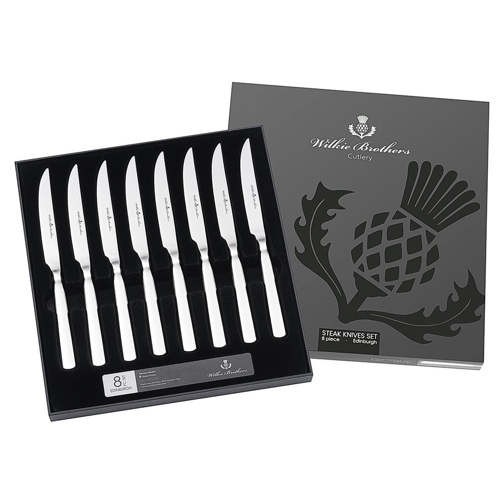 Wilkie Brothers Edinburgh 18/10 STEAK KITEL SET (PACK OF 8)