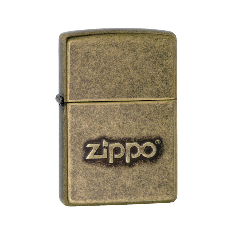 Briquet de vent en laiton antique Zippo