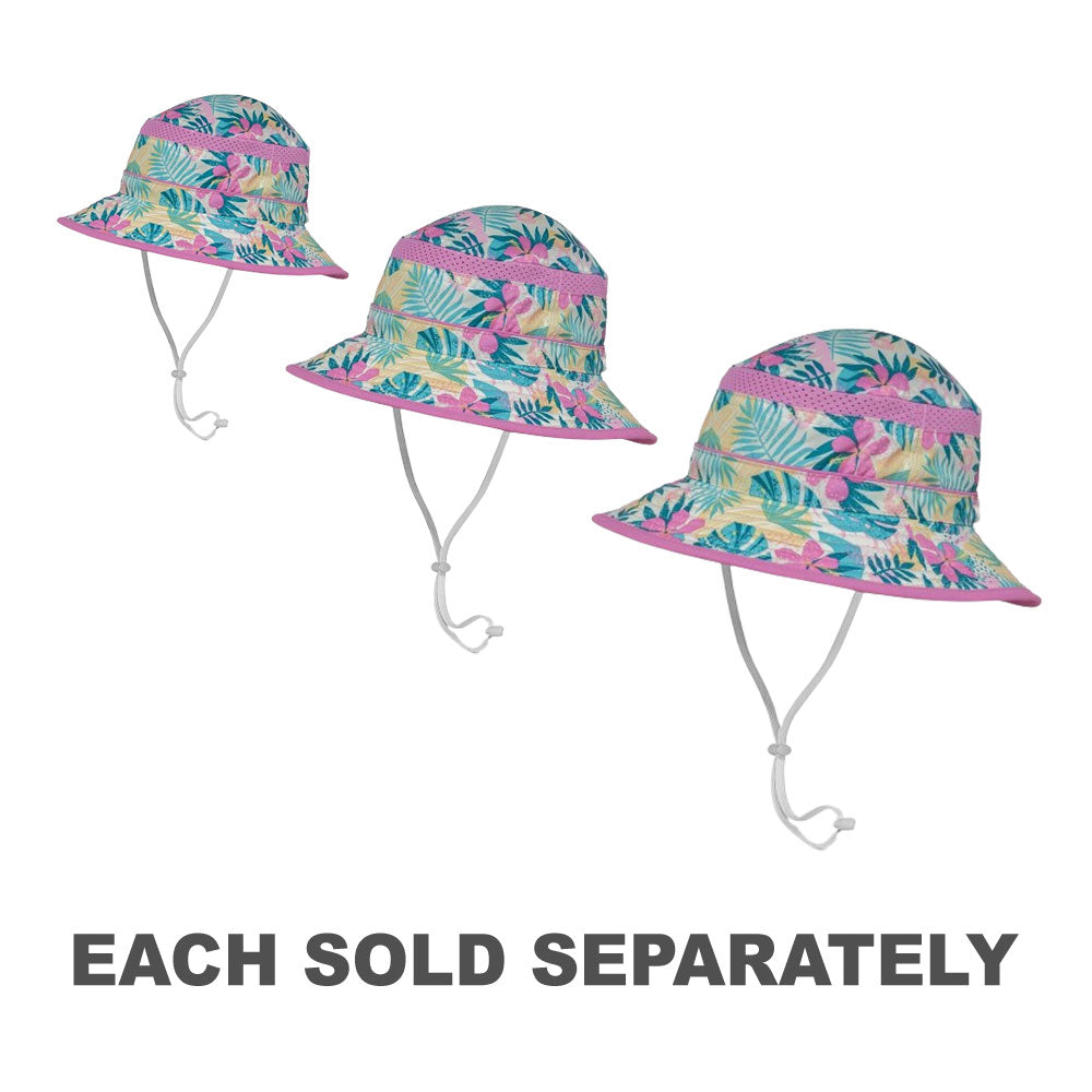 Seau amusant des enfants tropicaux roses