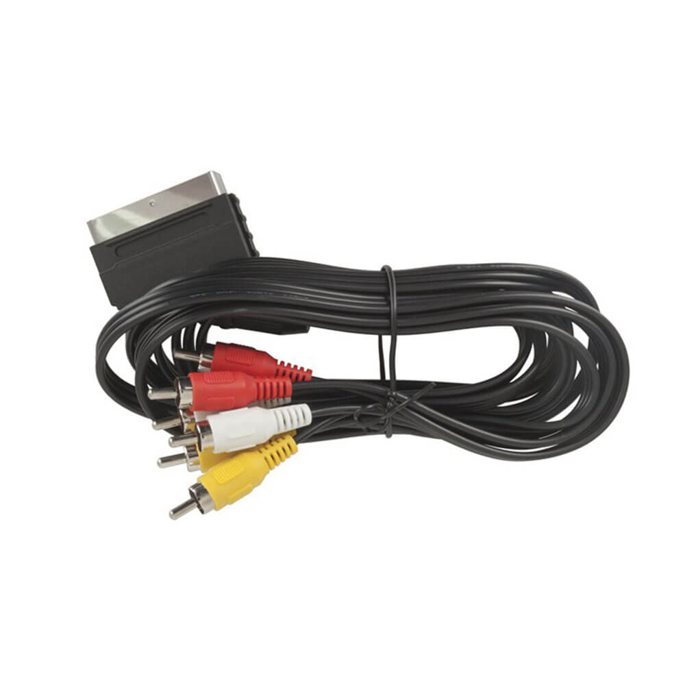 SCART PLIG TO 6 RCA PLIGS Audio Visual Cable (1,5 m)