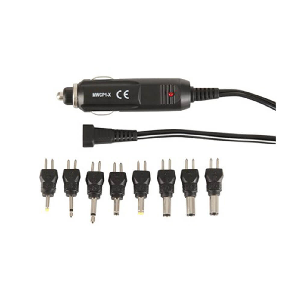 Adaptateur de allume-cigare avec 8 bouchons à cale directe 1,8 m