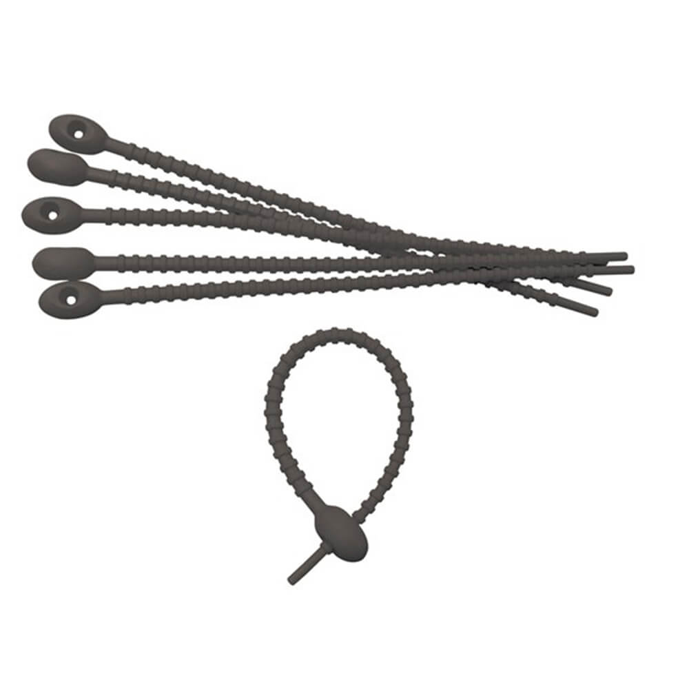 Riches de câble flexible réutilisables noires (8pk)