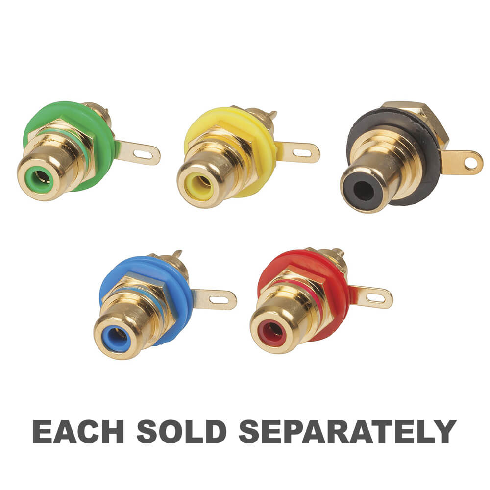 Socket de montage en panneau RCA (or)