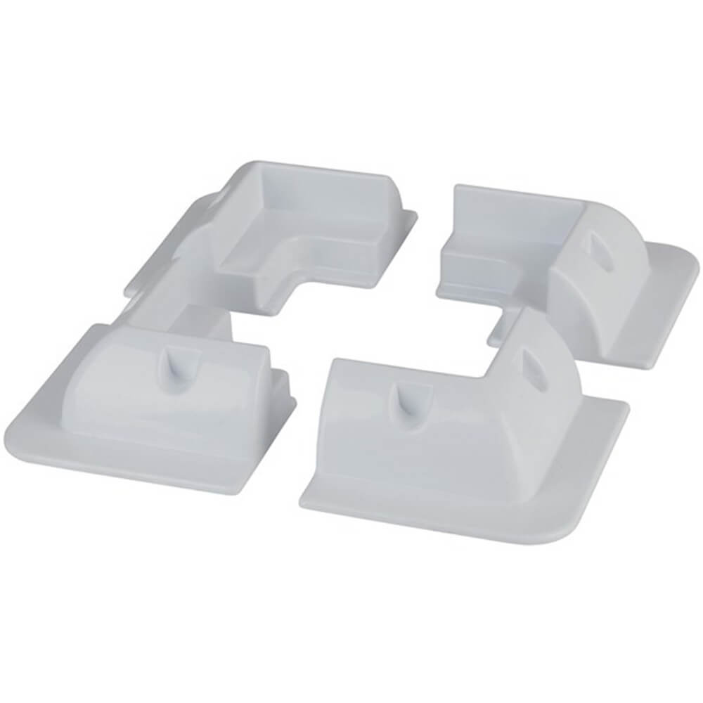 ABS Solar Panel Corner Mountting Brackets White (4pk)