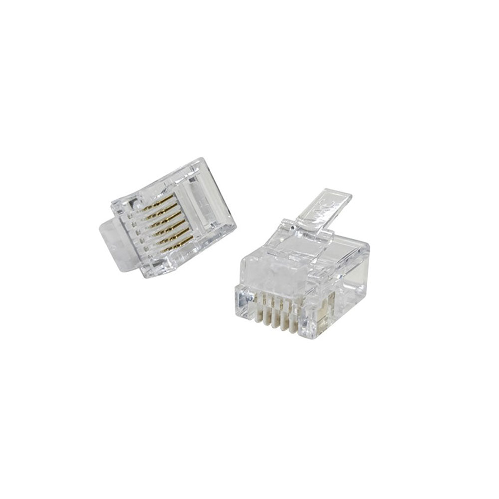 RJ12 PLIGS TÉLÉPHONIQUES POUR LES CABLES SUR COMPRIS 50PCS