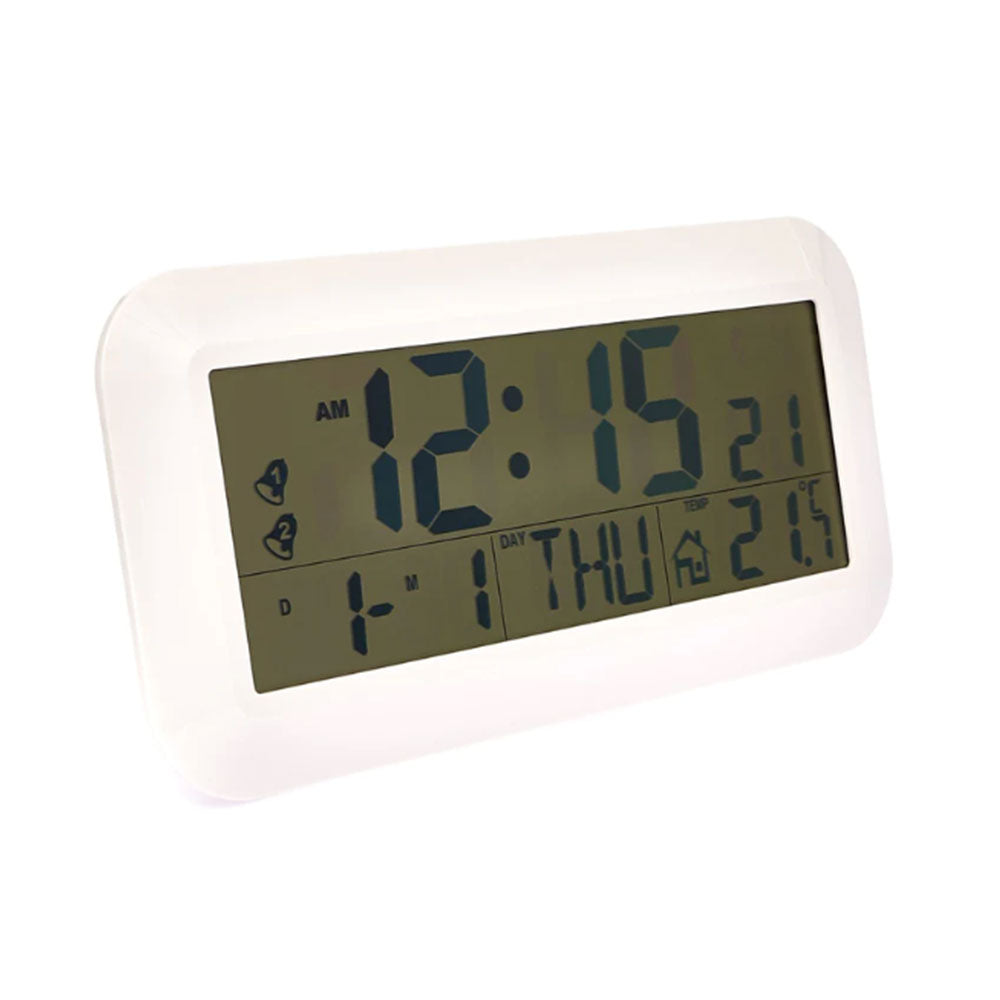 Jumbo LCD Calendar Wall Horloge (blanc)