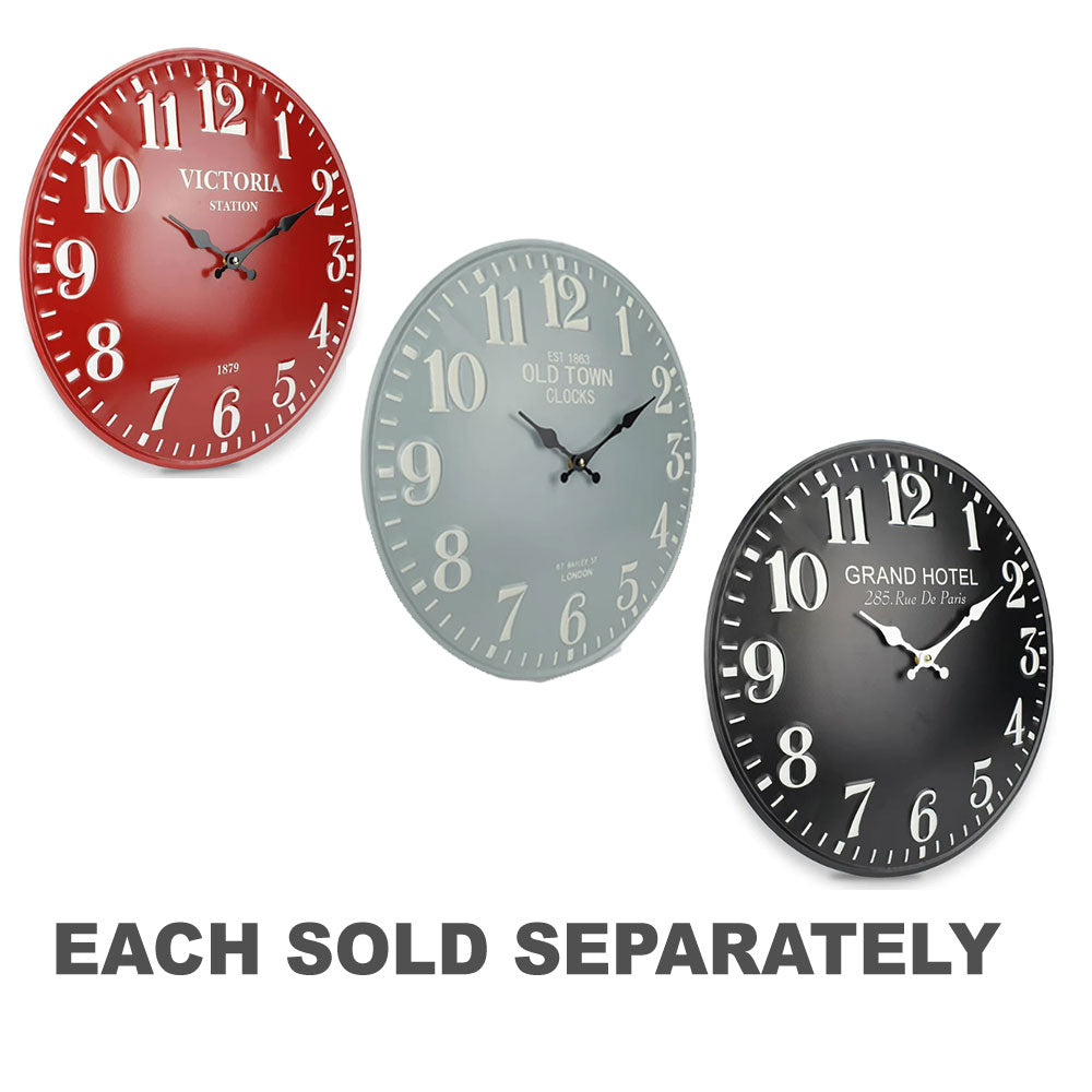 Horloge murale métallique de plaque de matrice (mode étape)