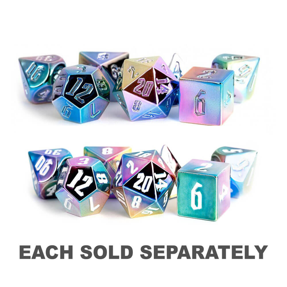 Metallic Rainbow Aegis Polyéddral Dice Set 16 mm
