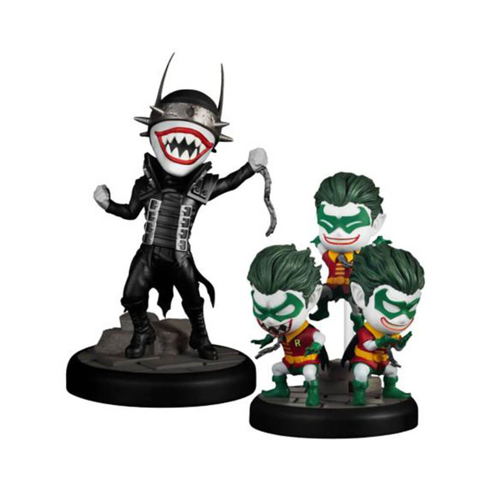 Mini Egg Attack Batman qui rit et Robin Minions Statue