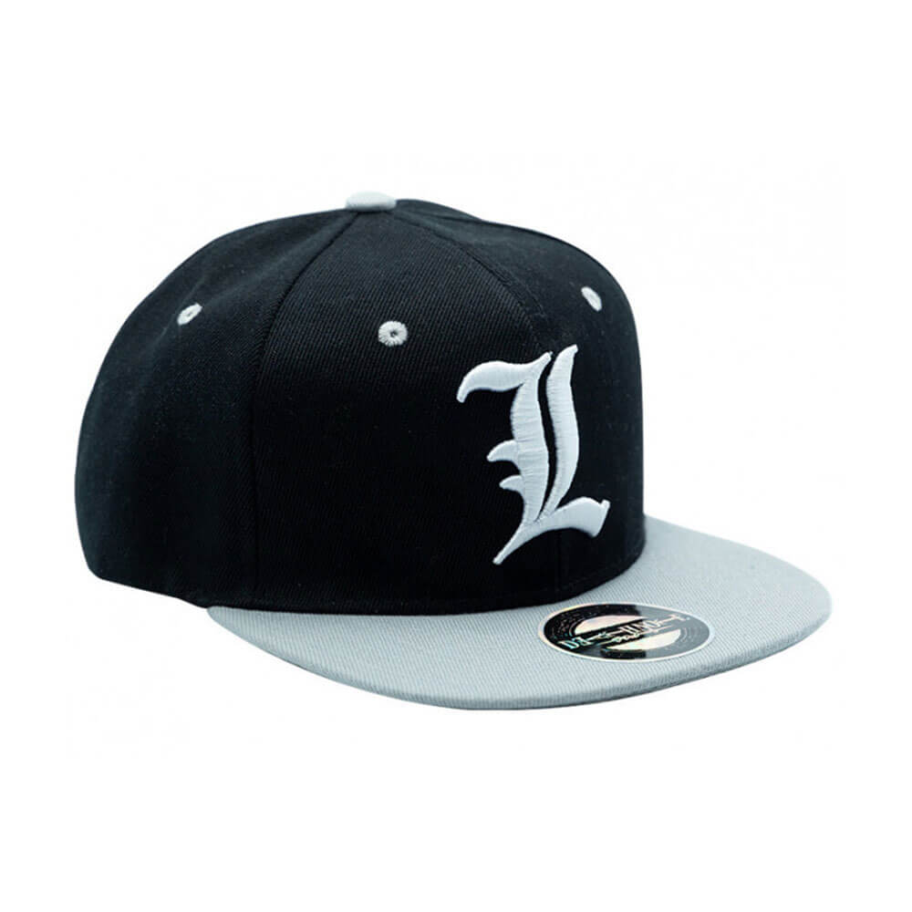 Death Note L Snapback Cap (noir et gris)